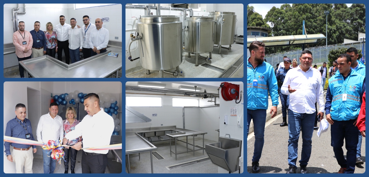 Collage: Puesta en marcha de la Cocina de la estructura de mediana seguridad del COPED de Medellín – ‘Pedregal’