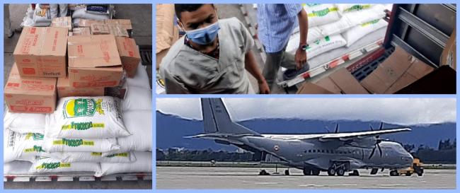 Abastecimiento aéreo de alimentos a tres establecimientos carcelarios