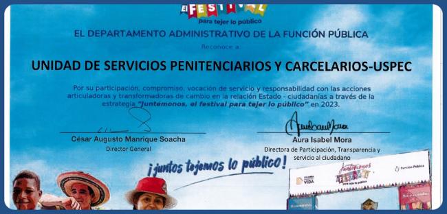 Fotografía: diploma reconocimiento Festival Juntémonos