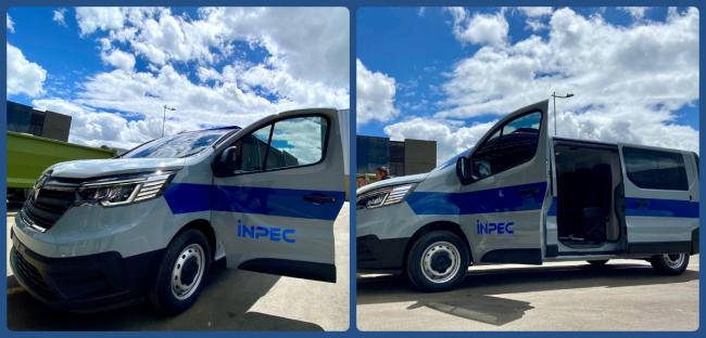 Fotografía: camioneta tipo panel para entrega al INPEC