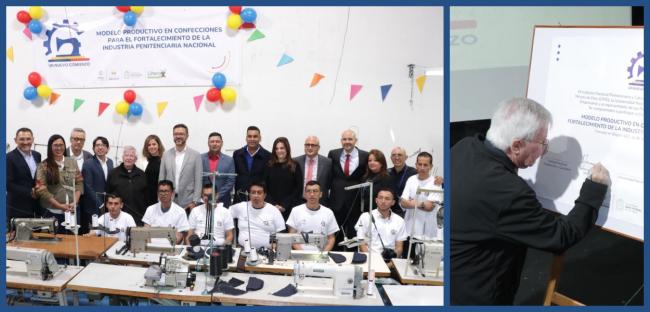 Fotografía: Reunión representantes USPEC, Minjusticia, Minuto de Dios, Establecimiento La Modelo, entre otros.
