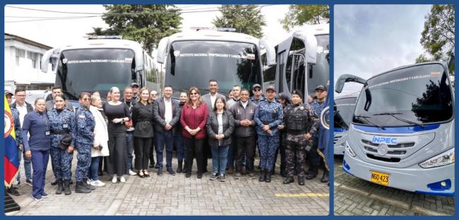 Fotografía: Busetones y grupo entrega busetones