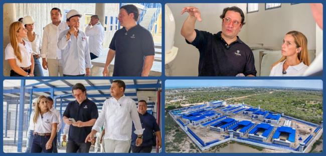 Collage: recorrido en el nuevo Establecimiento Carcelario de Riohacha
