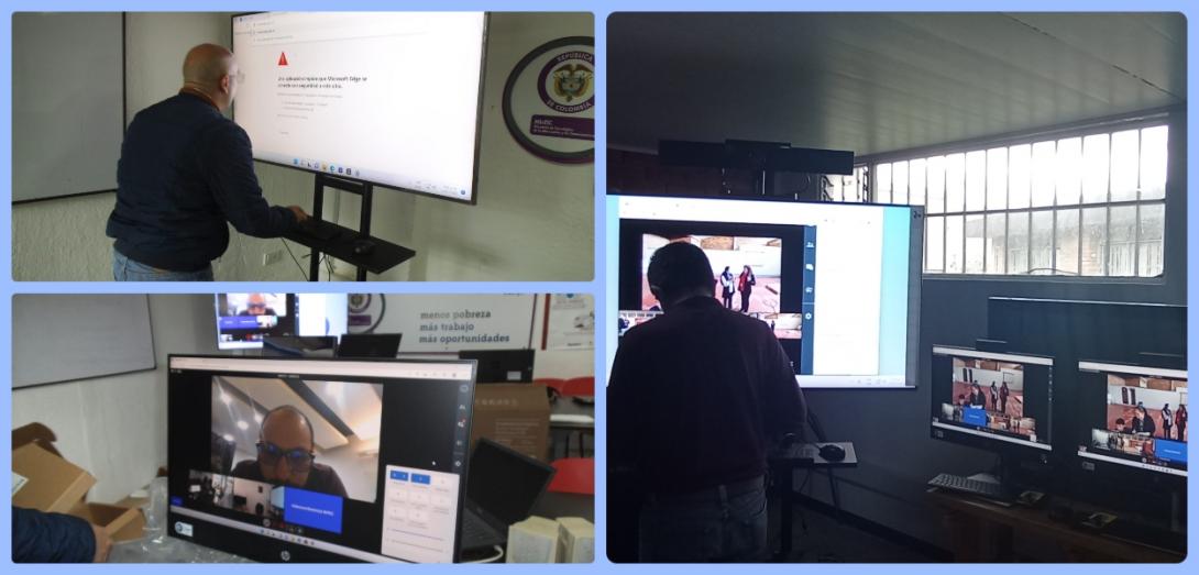 Fotografía: entrega equipos para audiencias virtuales en establecimientos penitenciarios del país