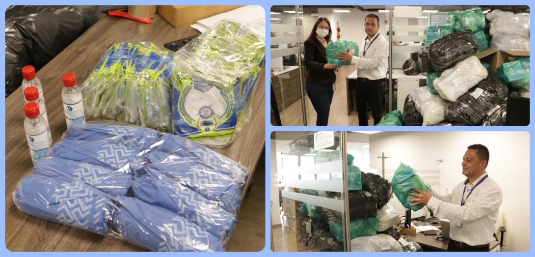 Fotografía: entrega kits de bioseguridad