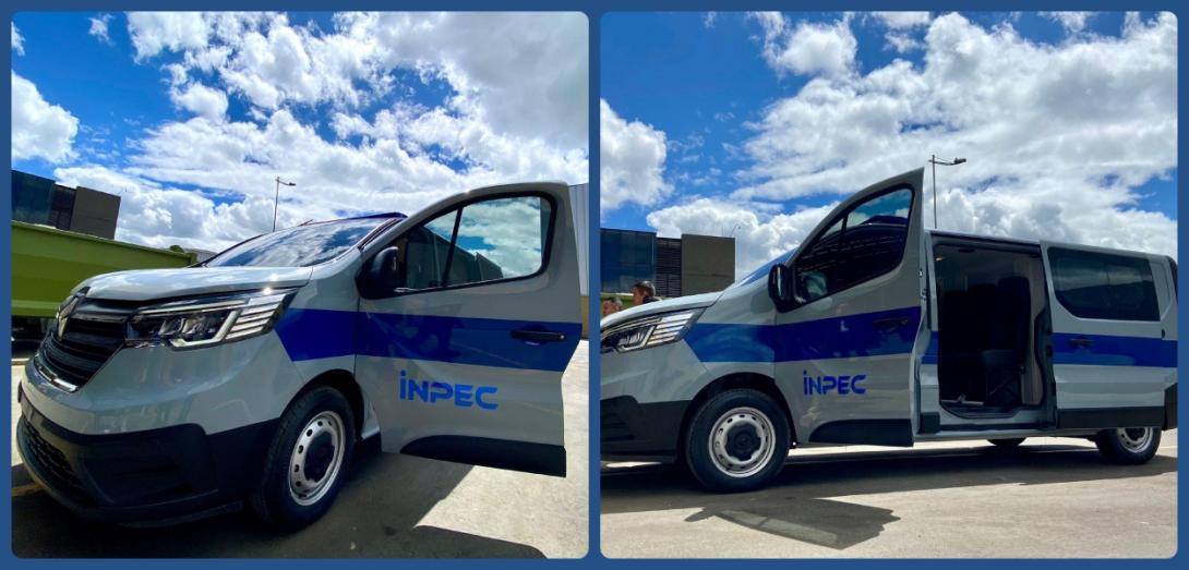 Fotografía: camioneta tipo panel para entrega al INPEC