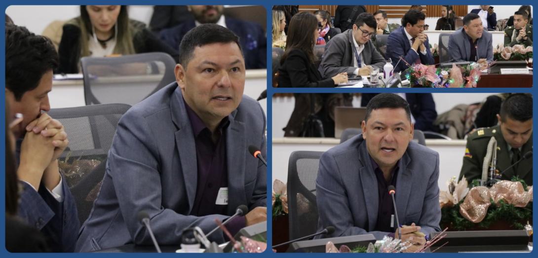 Collage: debate de control político, intervención director general