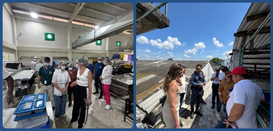 fotografías: Subdirectora de construcción y conservación con funcionarios INPEC en verificació en Palmira