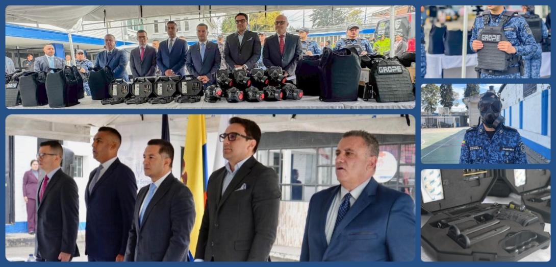 Fotografía: acto protocolario entrega de dotación al INPEC