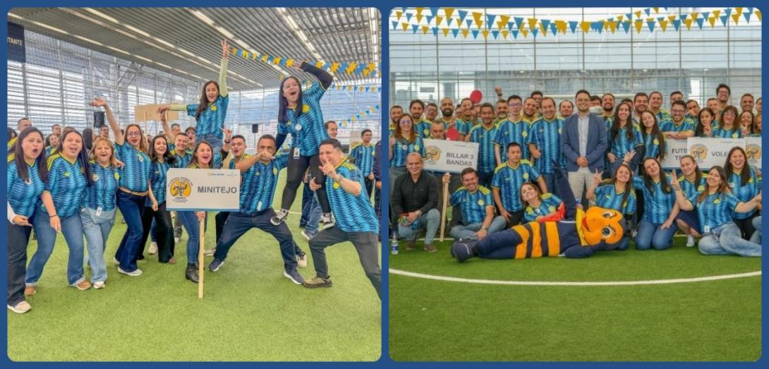 collage: funcionarios USPEC en acto inaugural de las XI Olimpiadas internas 2026