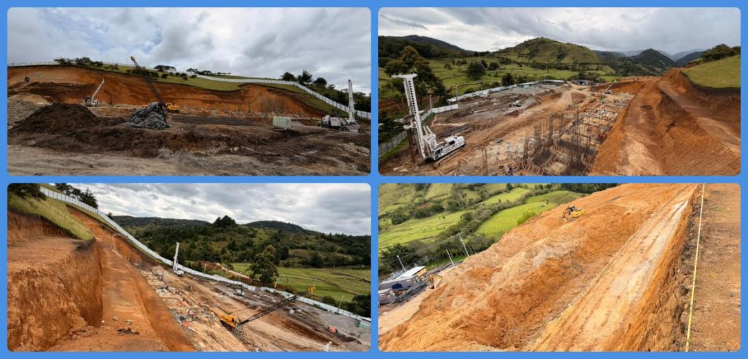 Collage: construcción de la Colonia Agrícola en Silvia